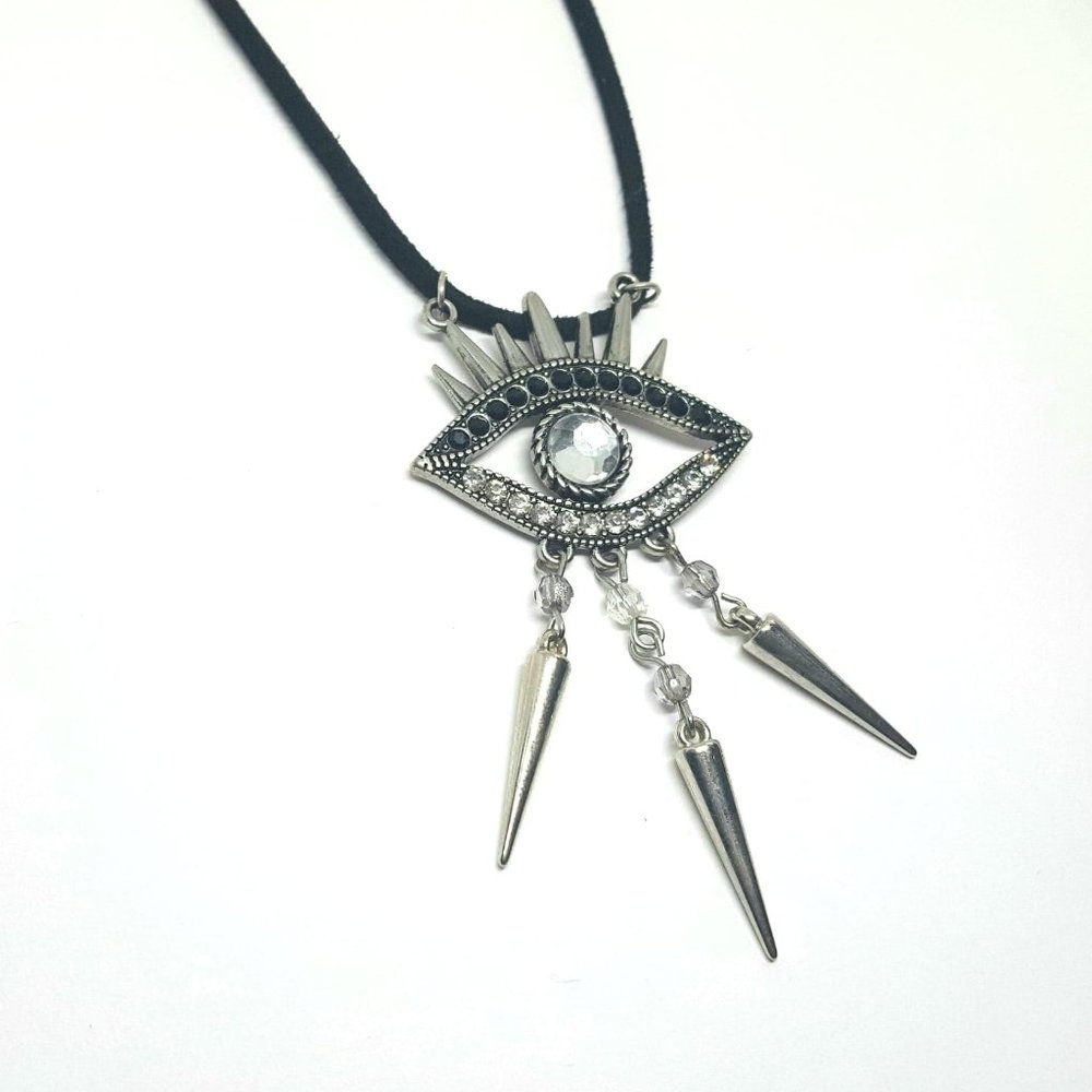 Eye of the Divine Silver Plated Necklace - Picture 3 of 10